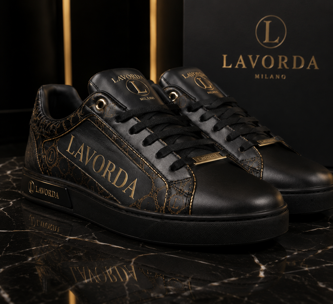 Gold Monogram Sneaker