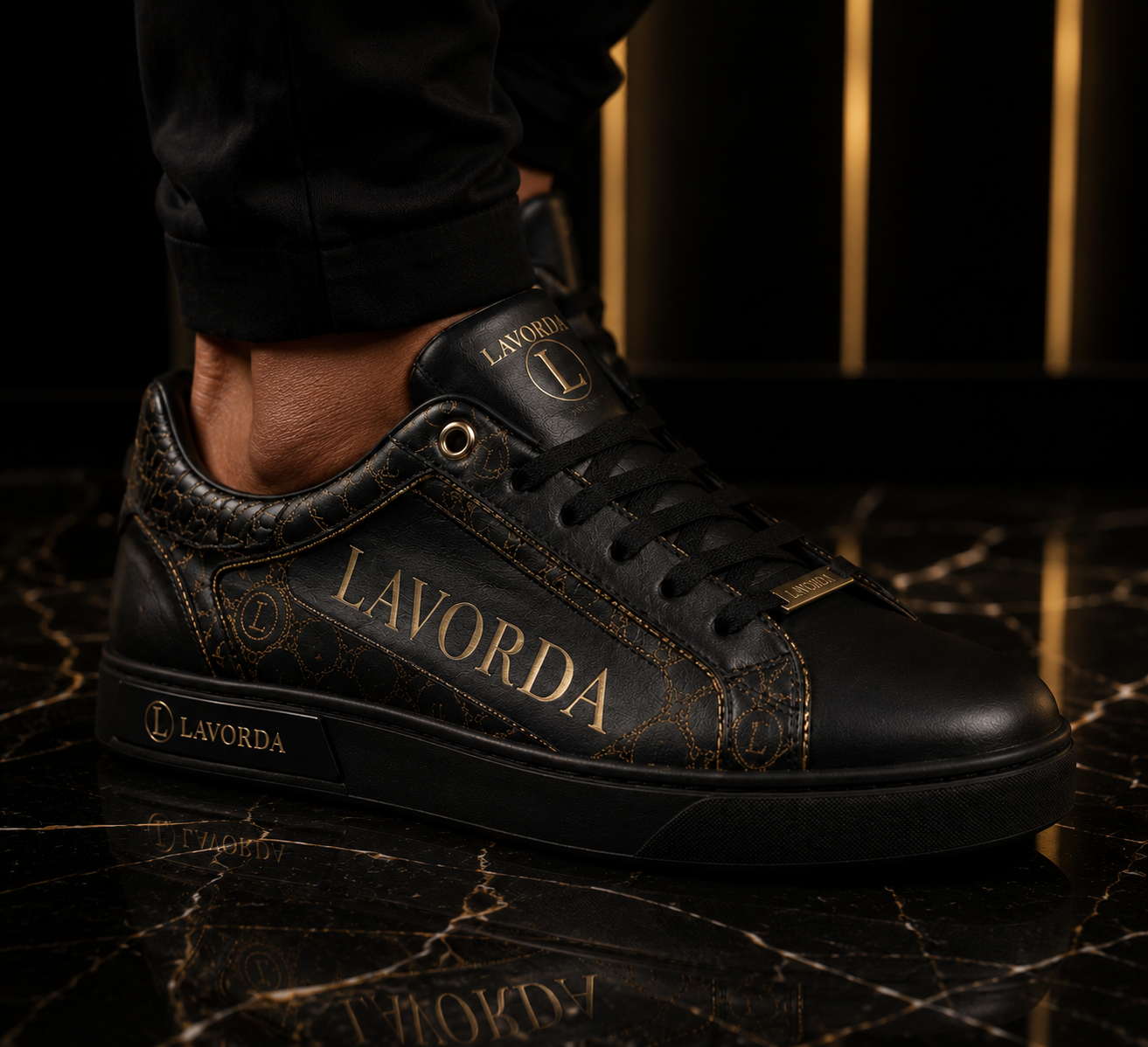 Gold Monogram Sneaker